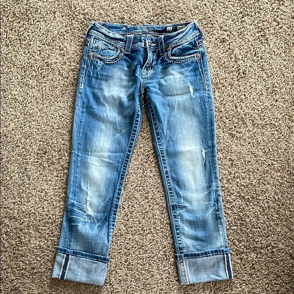Miss Me Blue Cropped Jeans size 27